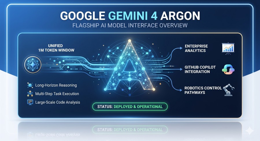 Google Gemini 4 Argon flagship AI model interface overview